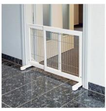 Posuvná bariéra pro psy 65-108 x 61 x 31 bílá 1 ks Posuvná bariéra pro psy 65-108 x 61 x 31 bílá 1 ks