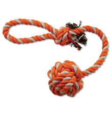 Přetahovadlo DOG FANTASY házecí oranžovo-bílé 45 cm