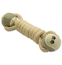 Přetahovadlo DOG FANTASY Juta 2 tenisáky 28 cm 1 ks Přetahovadlo DOG FANTASY Juta 2 tenisáky 28 cm 1 ks