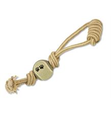 Přetahovadlo DOG FANTASY Juta házecí tenisák + madlo 34 cm 1 ks Přetahovadlo DOG FANTASY Juta házecí tenisák + madlo 34 cm 1 ks