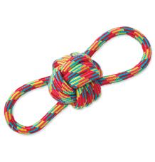 Přetahovadlo DOG FANTASY osmička barevné bavlna + uzel 22 cm