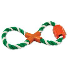 Přetahovadlo DOG FANTASY osmička zeleno-bílé 25 cm