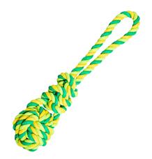 Přetahovadlo míč s uzlem HipHop bavlněné 23 cm / 90 g limetková, zelená Přetahovadlo míč s uzlem HipHop bavlněné 23 cm / 90 g limetková, zelená