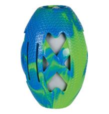 Rugby míč plněný, termoplastová guma TPR/látka  15 cm