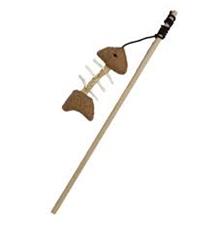 Rybářský prut hlavolam přírodní s rybou 40 cm