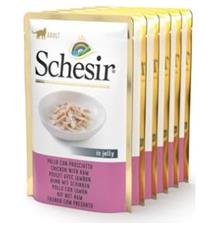 Schesir Cat kapsa Adult kuře/šunka 50G Schesir Cat kapsa Adult kuře/šunka 50G