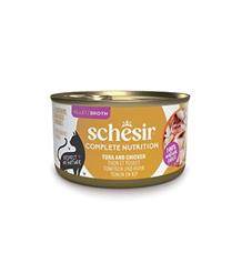 Schesir Cat konz.Compl.Nutrition Tuňák+kuře vývar 85g