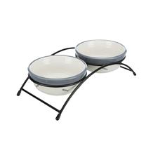 Set keramických Misek se stojánkem-ryba 2x0,25 l/ 12,5 cm