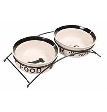 Set keramických misek se stojánkem 2x0,6 l/ 15 cm Set keramických misek se stojánkem 2x0,6 l/ 15 cm