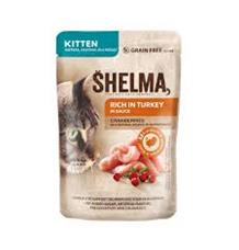 SHELMA Cat Kitten krůta a brusinka v omáčce, kapsa