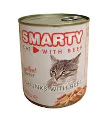 SMARTY Cat Hovězí chunks, konzerva