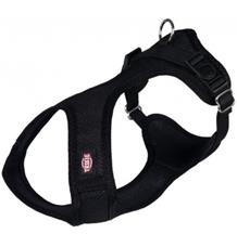 Soft postroj, jemný, vypolstrovaný černý XXS-XS 28-40 cm/15 mm Soft postroj, jemný, vypolstrovaný černý XXS-XS 28-40 cm/15 mm