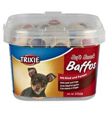 Soft Snack BAFFOS mini kolečka hovězí,dršťky,pl.kelímek 140 g Soft Snack BAFFOS mini kolečka hovězí,dršťky,pl.kelímek 140 g