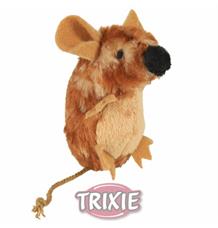 Stojící pískací plyšová myš s catnipem 8 cm TRIXIE 1 ks Stojící pískací plyšová myš s catnipem 8 cm TRIXIE 1 ks