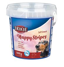 Soft Snack Happy Stripes - hovězí pásky, kyblík 500 g