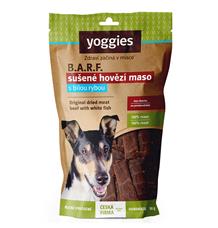Yoggies Sušené hovězí maso s rybou pro psy (proužky) 45 g