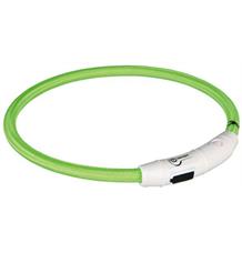 Svítící kroužek USB na krk (L-XL) 65 cm zelená