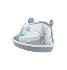 Toaleta pro hlodavce rohová malá Zolux šedá Toaleta pro hlodavce rohová malá Zolux šedá