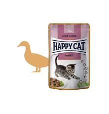Happy Cat MEAT IN SAUCE Kitten & Junior Land-Ente / Kachna