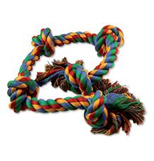 Uzel DOG FANTASY bavlněný barevný 5 knotů 95 cm Uzel DOG FANTASY bavlněný barevný 5 knotů 95 cm