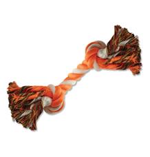 Uzel DOG FANTASY bavlněný oranžovo-bílý 2 knoty 25 cm
