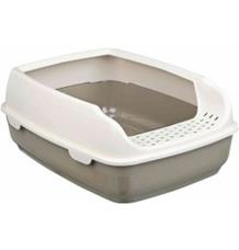 WC DELIO s výřezem a čistícím roštem 38 x 20 x 50 cm - bílo/šedé WC DELIO s výřezem a čistícím roštem 38 x 20 x 50 cm - bílo/šedé