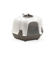  WC kočka Mega Corner 52x59,5x44,5cm hnědá/bílá