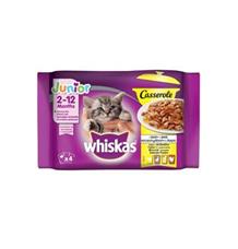 Whiskas kapsa Casserole Junior drůbeží v želé 4x85g