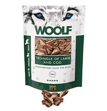 WOOLF pochoutka Lamb and Cod Triangle 100g WOOLF pochoutka Lamb and Cod Triangle 100g