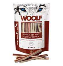 WOOLF pochoutka soft beef and cod sandwich long 100g WOOLF pochoutka soft beef and cod sandwich long 100g