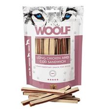 WOOLF pochoutka soft chicken, cod sandwich long 100g WOOLF pochoutka soft chicken, cod sandwich long 100g