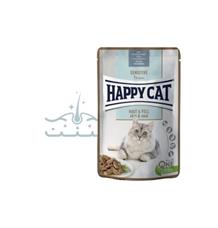 Happy Cat MEAT IN SAUCE Sensitive Haut & Fell / Kůže & srst
