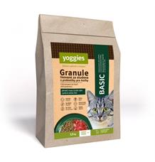 Yoggies Cat "Basic" - granule lisované za studena pro kočky 1,5 kg Yoggies Cat "Basic" - granule lisované za studena pro kočky 1,5 kg
