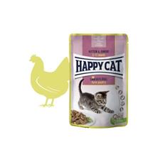 Happy Cat MEAT IN SAUCE Kitten & Junior Land-Geflügel / Drůběž
