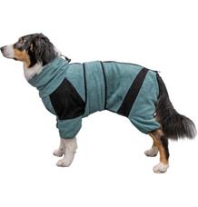 Froté župan / domácí overal pro psy, petrolejová M-L: 54 cm, pas: 58-86 cm Froté župan / domácí overal pro psy, petrolejová M-L: 54 cm, pas: 58-86 cm