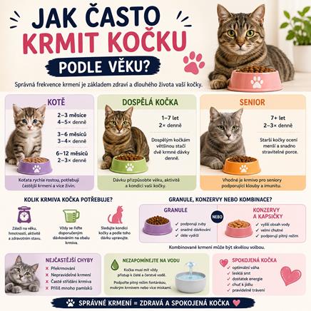 Jak často krmit kočku podle věku?