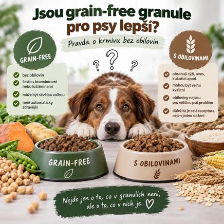 Jsou grain-free granule pro psy lepší?